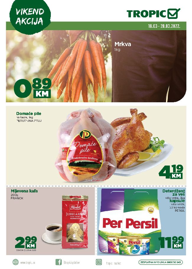 Tropic: Vikend akcija od 18. do 20.03.2022.