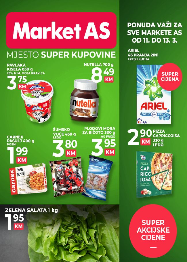 Market AS: vikend akcija od 11. do 13.03.2022.