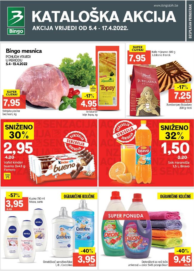 Bingo Akcijski katalog za RS od 05. do 17.04.2022.-naslovna Bingo: Akcijski katalog za RS od 05. do 17.04.2022.