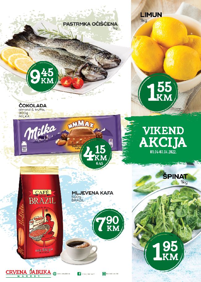 CJ Vikend akcija od 01. do 03.04.2022. naslovna Crvena jabuka: Vikend akcija od 01. do 03.04.2022.