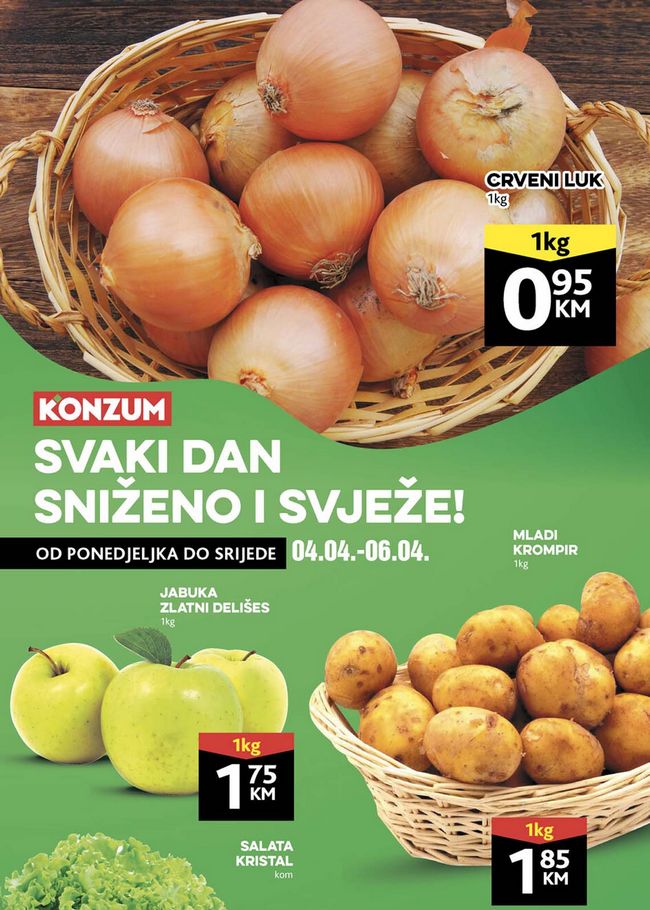 Konzum: Svježa ponuda od 04. do 06.04.2022.