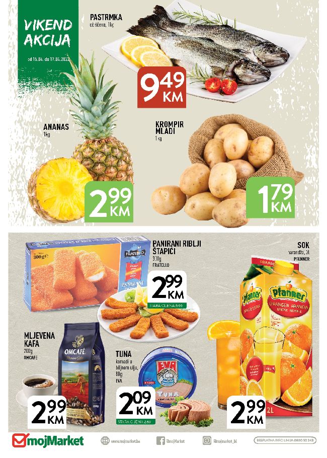 Moj Market: Vikend akcija od 15. do 17.04.2022.