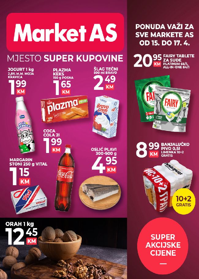Market AS Vikend akcija od 15. do 17.04.2022. naslovna Market AS: Vikend akcija od 15. do 17.04.2022.