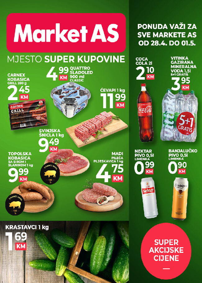 Market AS: Vikend akcija od 28.04. do 01.05.2022.