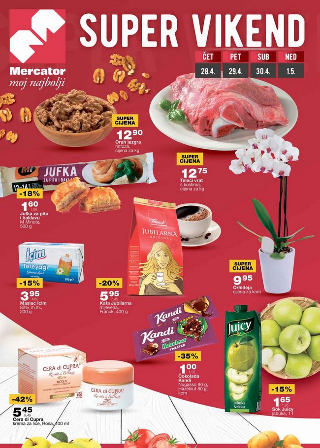 Mercator Super vikend od 28.04, do 01.05.2022 naslovna Mercator: Super vikend od 28.04. do 01.05.2022.