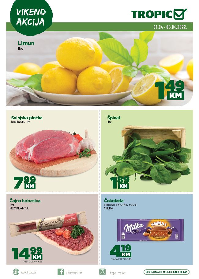 Tropic Vikend akcija od 01. do 03.04.2022. naslovna Tropic: Vikend akcija od 01. do 03.04.2022.