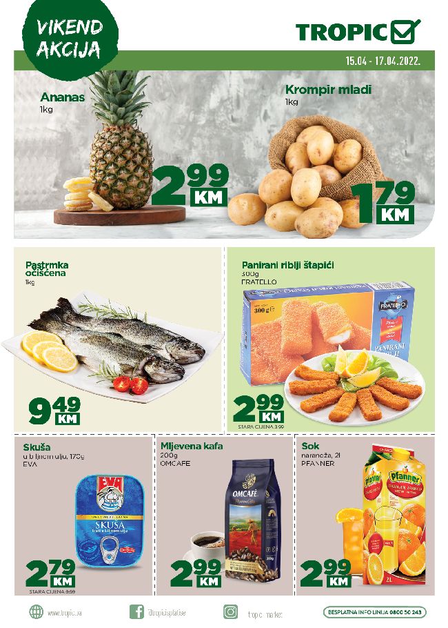 Tropic: Vikend akcija od 15. do 17.04.2022.