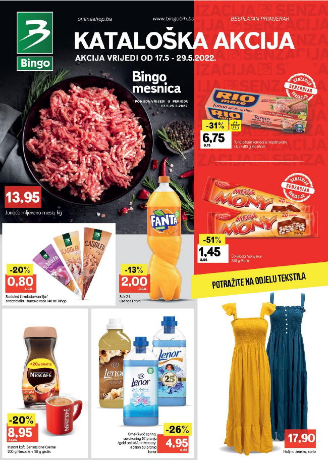 Bingo Akcijski katalog za FBiH od 17. do 29.05.2022.-naslovna Bingo: Akcijski katalog za FBiH od 17. do 29.05.2022.