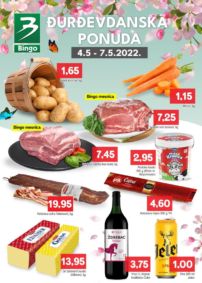Bingo Đurđevdanska ponuda od 04. do 07.05.2022 naslovna Bingo: Đurđevdanska ponuda od 04. do 07.05.2022.