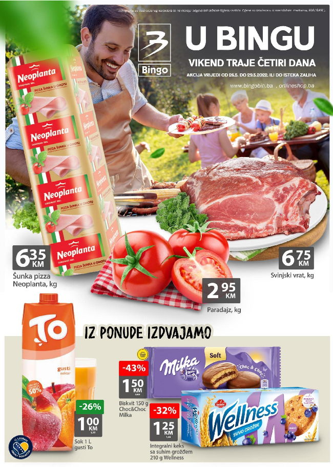 Bingo: Vikend akcija za RS od 26. do 29.5.2022.