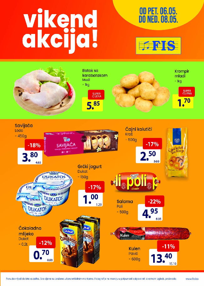 FIS: Vikend akcija od 06. do 08.05.2022.
