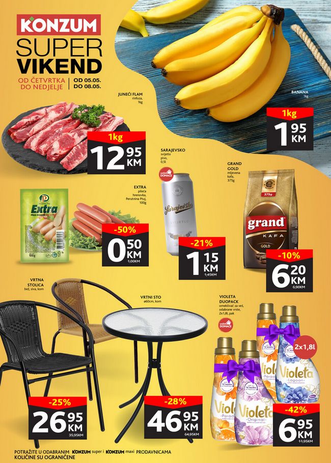 Konzum: Super vikend od 05. do 08.05.2022.