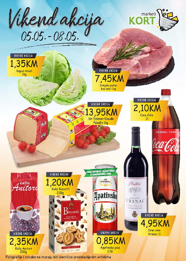 Kort marketi: Vikend od 05. do 08.05.2022.