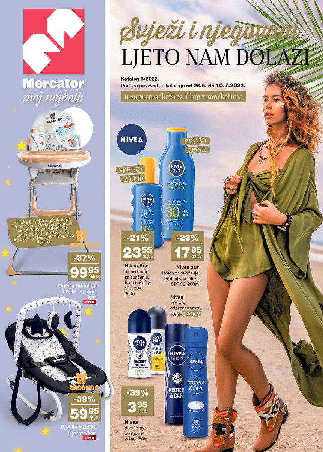 Mercator: Ljeto nam dolazi od 26.05. do 10.07.2022.