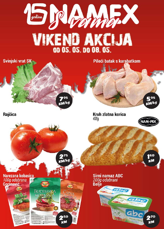 Namex: Vikend akcija od 05. do 08.05.2022.