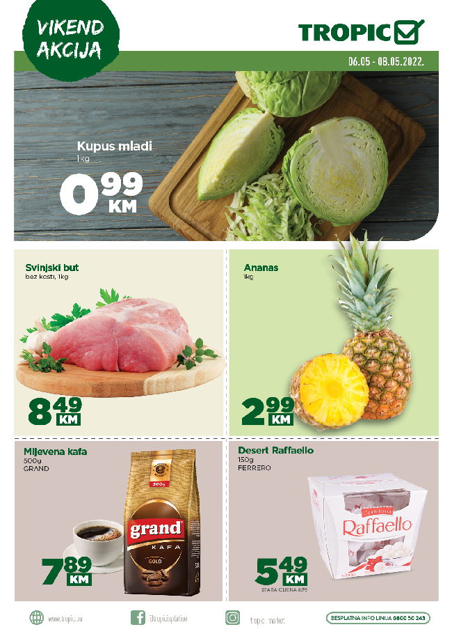 Tropic: Vikend akcija od 06. do 08.05.2022.