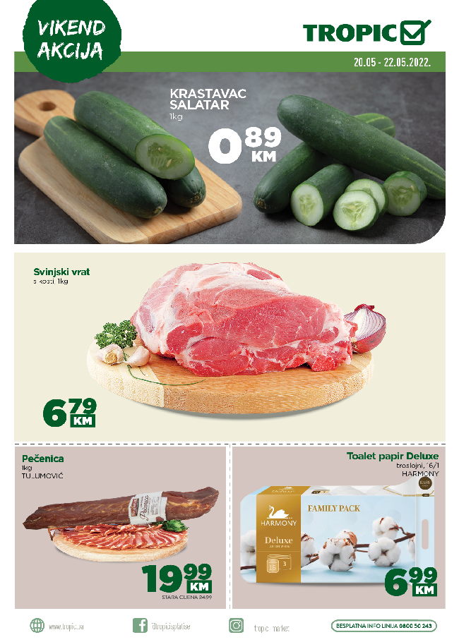 Tropic: Vikend akcija od 20. do 22.05.2022.