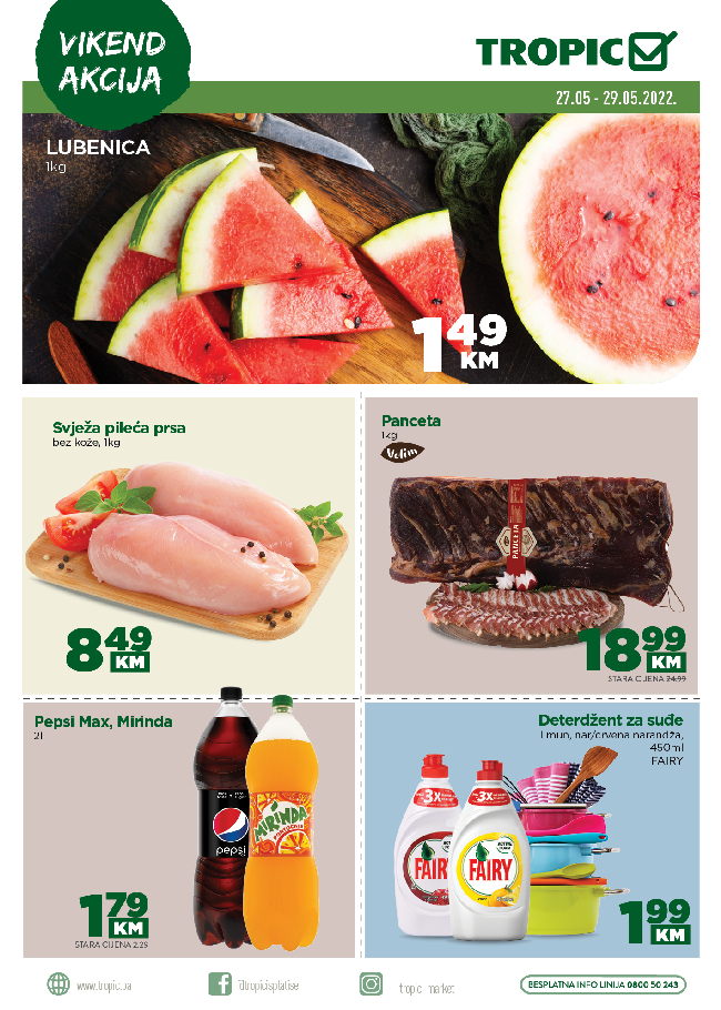 Tropic: Vikend akcija od 27. do 29.05.2022.