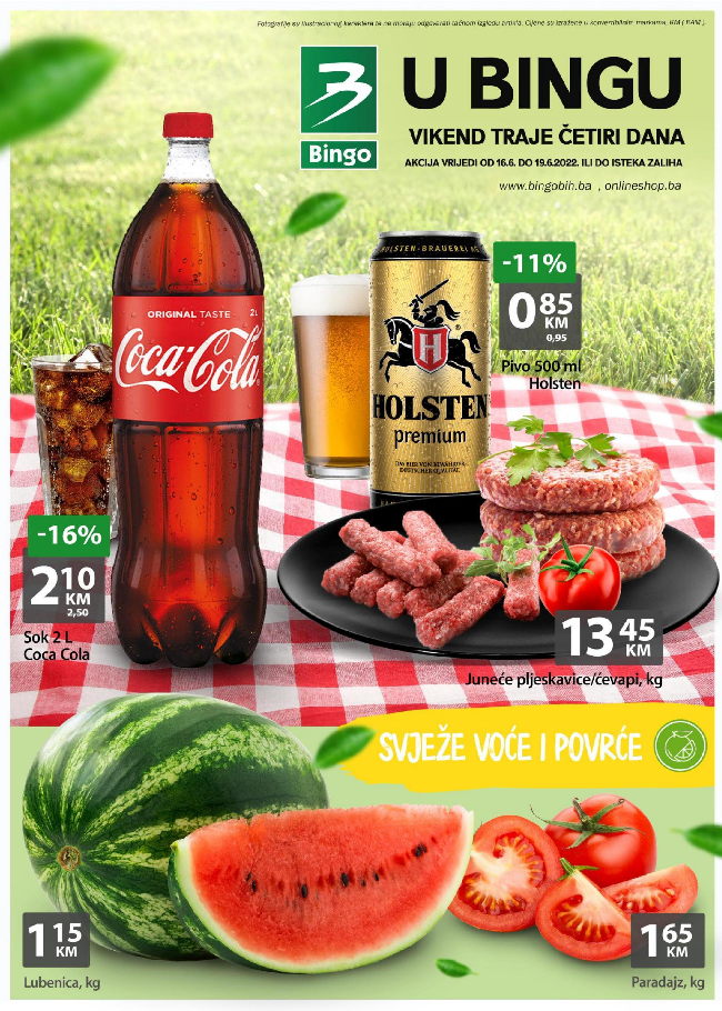 Bingo: Vikend Akcija za FBiH od 16. do 19.06.2022.