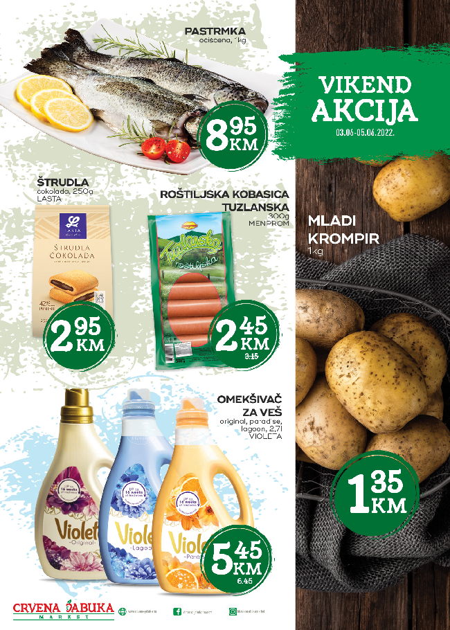 Crvena jabuka: Vikend akcija od 03. do 05.06.2022.