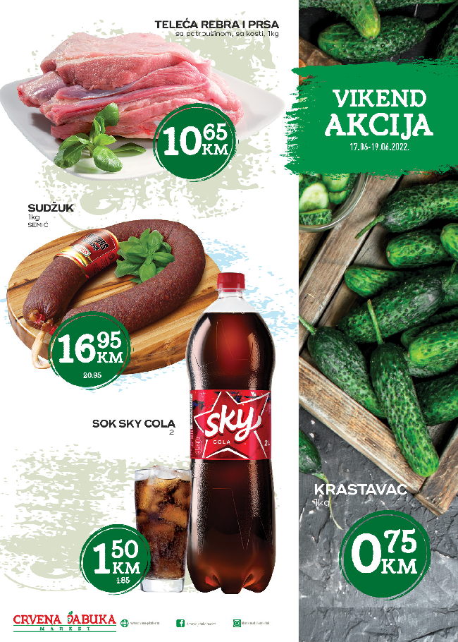 Crvena jabuka: Vikend akcija od 17. do 19.06.2022.