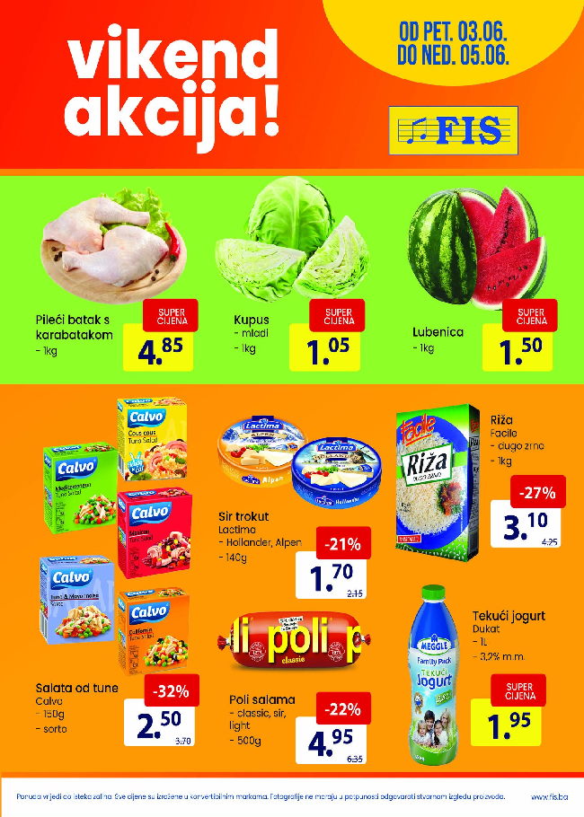 FIS: Vikend akcija od 03. do 05.06.2022.