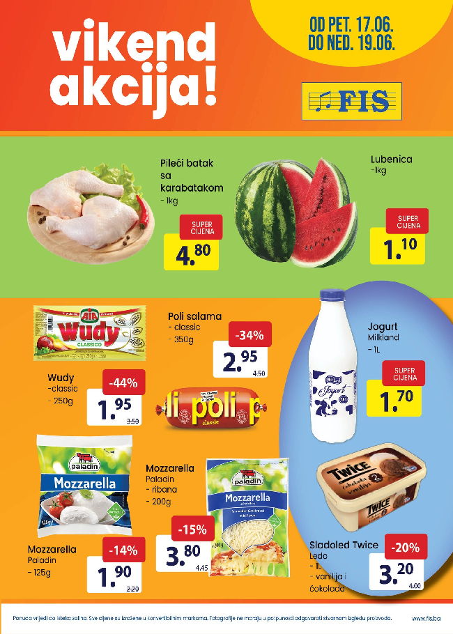FIS: Vikend akcija od 17. do 19.06.2022.