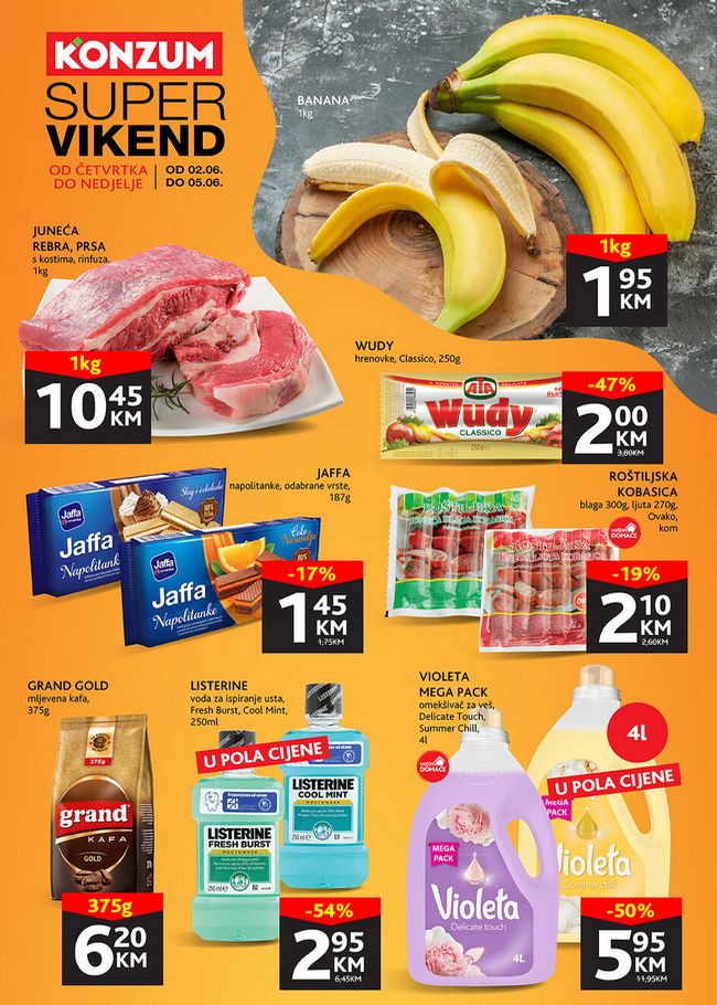 Konzum: Super vikend akcija od 02. do 05.06.2022.