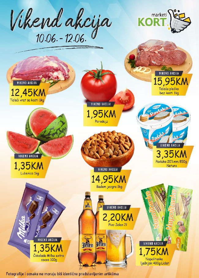 Kort marketi: Vikend akcija od 10. do 12.06.2022.