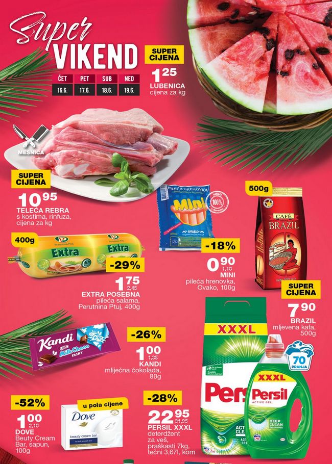 Mercator: Super vikend akcija od 16. do 19.06.2022.