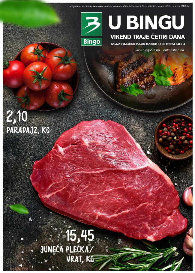 Bingo: Vikend Akcija za FBiH od 14. do 17.07.2022.