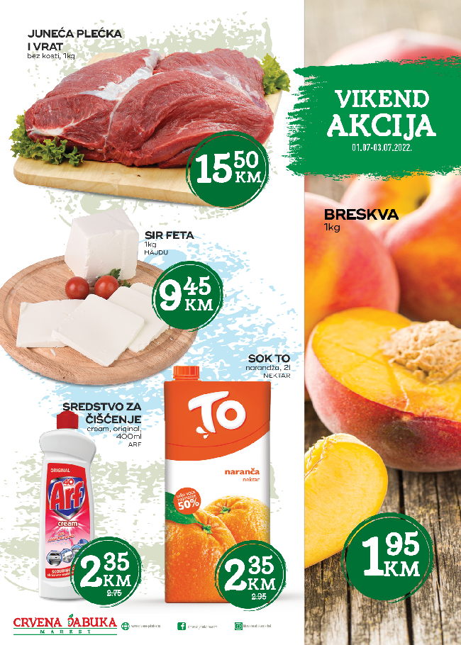 Crvena jabuka: Vikend akcija od 01. do 03.07.2022.