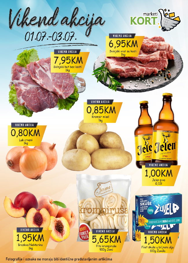 Kort marketi: Vikend akcija od 01. do 03.07.2022.