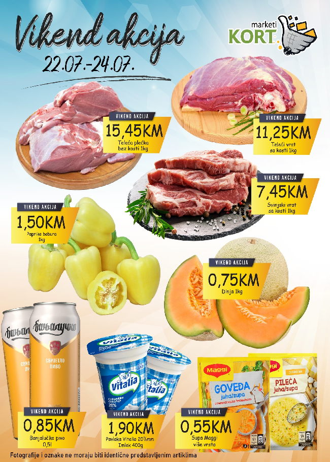 Kort mrketi: Vikend akcija od 22. do 24.07.2022.