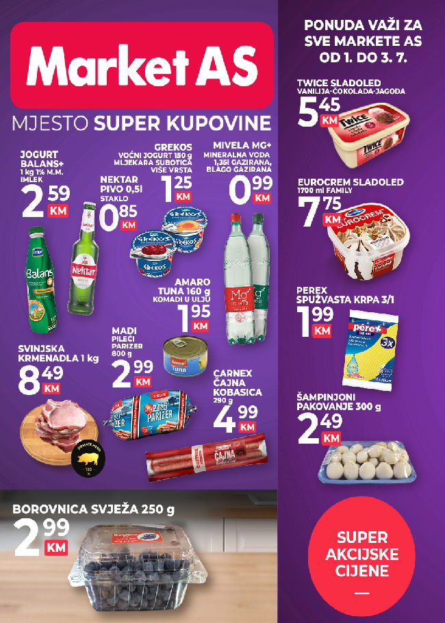 Market AS Vikend akcija od 01. do 03.07.2022. naslovna Market AS: Vikend akcija od 01. do 03.07.2022.