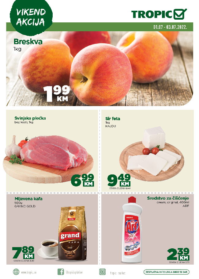 Tropic: Vikend akcija od 01. do 03.07.2022.