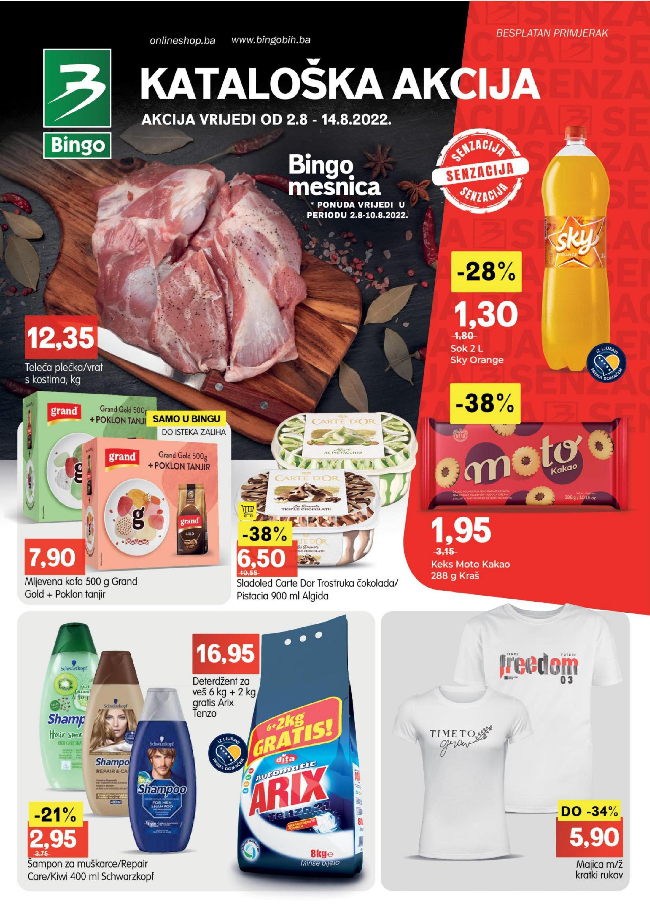 Bingo: Kataloška Akcija zs FBiH od 02. do 14.08.2022.