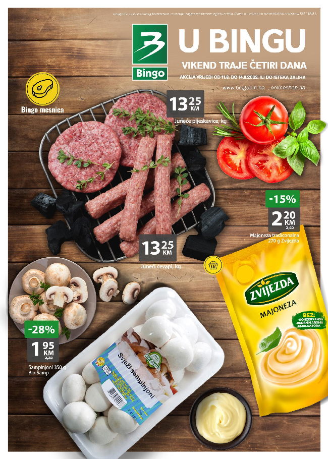 Bingo Vikend akcija za FBiH od 11. do 14.08.200-001 Bingo: Vikend akcija za FBiH od 11. do 14.08.2022.