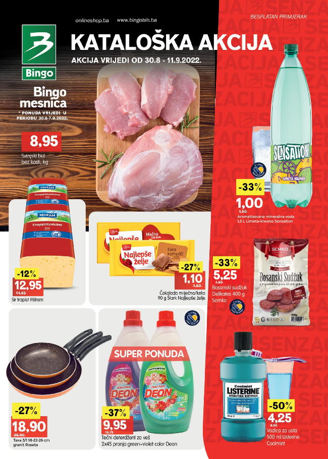 Bingo: Kataloška akcija za RS od 30.08. do 11.09.2022.