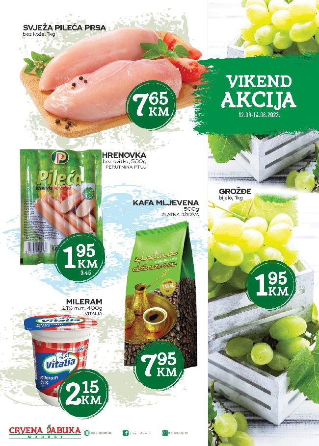 Crvena jabuka Vikend akcija d 12 do 14.08.2022. 001 Crvena jabuka: Vikend akcija od 12. do 14.08.2022.
