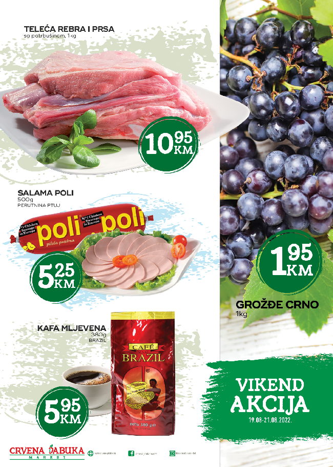 Crvena jabuka: Vikend akcija od 19. do 21.08.2022.