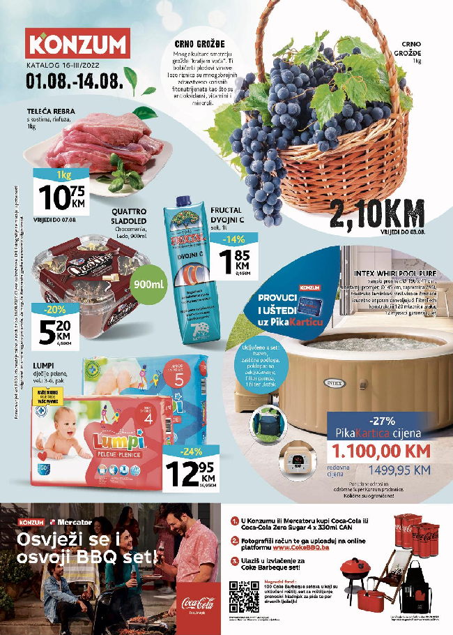 Konzum: Akcijski katalog od 01. do 14.08.2022.