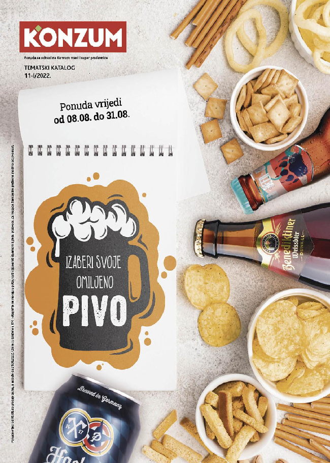 Konzum: Katalog piva od 08. do 21.08.2022.