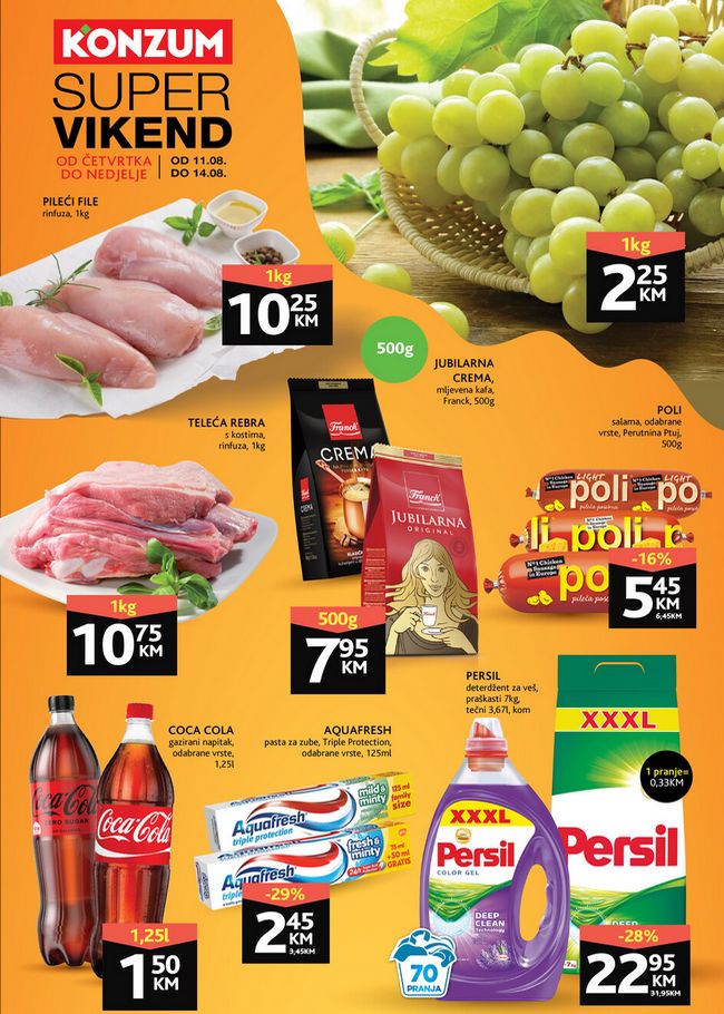 Konzum: Super vikend od 11. do 14.08.2022.