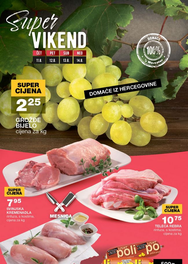 Mercator: Super vikend od 11. do 14.08.2022.