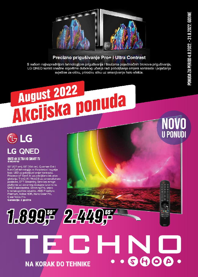Techno Shop: Akcijski katalog od 04. do 31.08.2022.