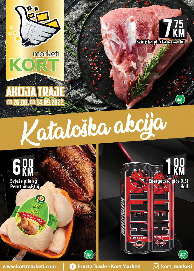 Kort marketi: Akcijski katalog od 26.08. do 14.09.2022.