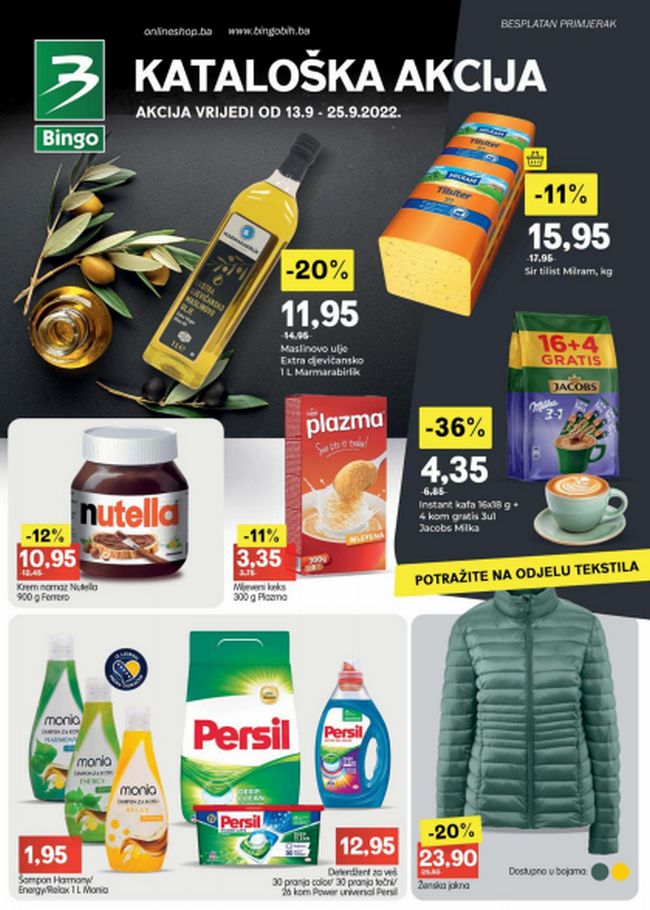 Bingo: akcijski katalog za FBiH od 13. do 25.09.2022.