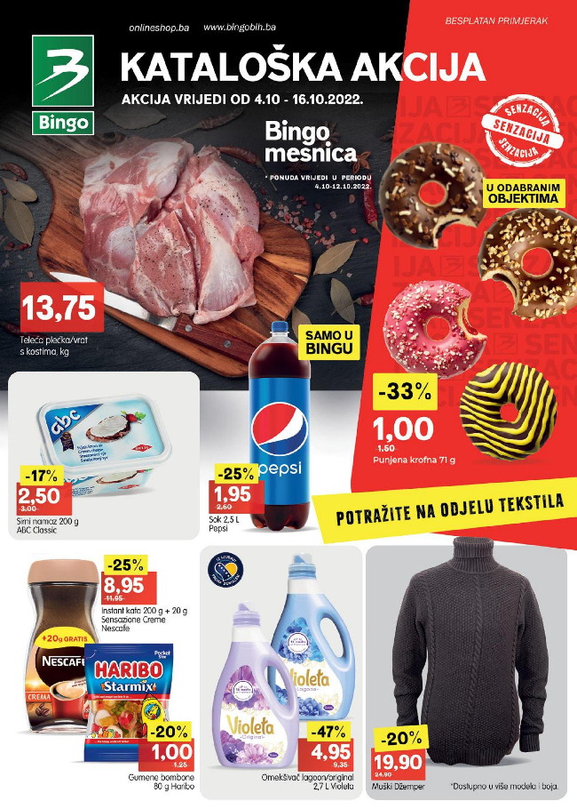 Bingo: Akcijski katalog za FBiH od 04. do 16.10.2022.