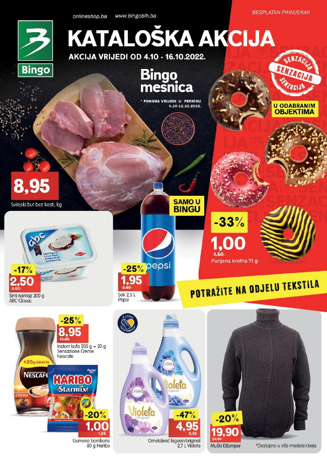 Bingo: Akcijski katalog za RS od 04. do 16.10.2022.
